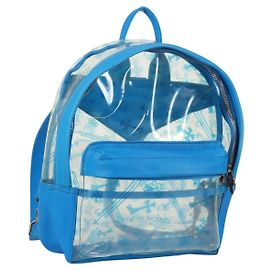 Chrome Hearts PVC BACK TO SCHOOL Backpack Vinyl Leather Blue Auth 134878M Blue