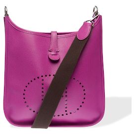Hermès Sac HERMES Evelyne en Cuir Violet - 102326 Violet