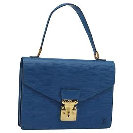 LOUIS VUITTON Borsa a Mano Epi Concorde Blu M52135 LV Auth 143145 Blu