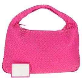 Autre Marque BOLSA Hobo INTRECCIATO DE COURO ROSA PRATA AUTH 143824V Prata Rosa