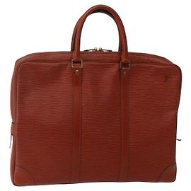 LOUIS VUITTON Epi Porte Documents Voyage Sac Business Marron M54478 Auth 143107 Marron