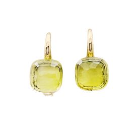 Orecchini Pomellato, "Nudo", oro rosa e bianco con quarzo limone. Altro