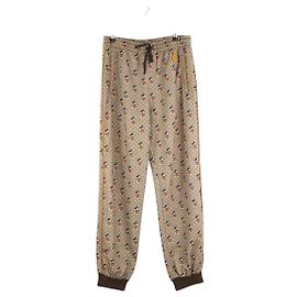 Gucci Braune Baumwoll-Sporthose Braun
