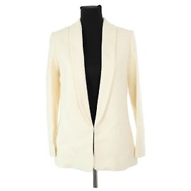 SéZane Blazer de Algodão Ecru Cru