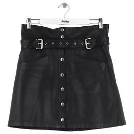 The Kooples Mini saia de couro preta Preto