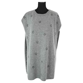 Saint Laurent-Gray wool poncho-Grey