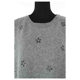 Saint Laurent-Gray wool poncho-Grey
