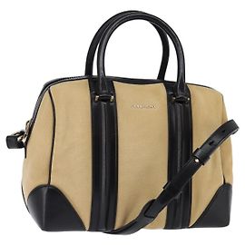 Sac à main GIVENCHY Lucrezia en toile et cuir 2 en 1 beige doré Auth SW1524 Beige Doré