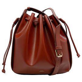 Apc Borsa a secchiello in pelle cognac Courtney A.P.C. Marrone