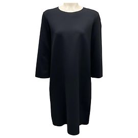 Vestido midi preto de neoprene stretch com mangas longas da The Row Preto