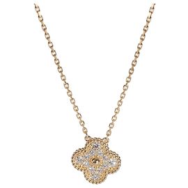 Van Cleef & Arpels Yellow Gold Diamond Vintage Alhambra Pendant Other