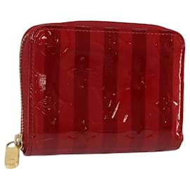Louis Vuitton-LOUIS VUITTON Vernis Rayure Zippy Coin Purse Pomme D'amour M91720 LV Auth 143005-Red