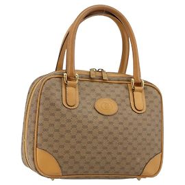Gucci Borsa a mano Micro GG Supreme in PVC beige e oro 000 94 0030 Auth BA6124 Beige D'oro