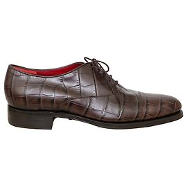 Chaussures en cuir embossé Salvatore Ferragamo Marron