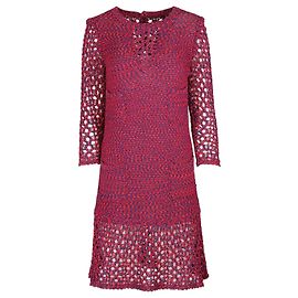Robe du défilé de mode Chanel Printemps 2014 Rouge Bleu Marine