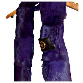 Cachecol Gucci Tom Ford de pele de cordeiro e coelho roxo Roxo