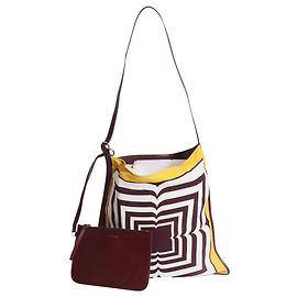Bolsa de ombro estampada Dries Van Noten em viscose multicolorida Multicor
