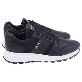Sneakers Prada Prax 1 Basse in Pelle Nera Nero