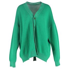 V-Ausschnitt Cardigan aus grüner Wolle von Acne Studios Grün