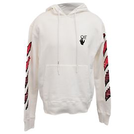 Off White Off-White Marker Hoodie aus weißer Baumwolle Weiß
