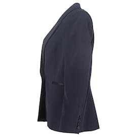 Alexander Mcqueen-Alexander McQueen Tuxedo Jacket in Black Wool-Blue,Navy blue