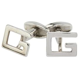 Gemelos de metal con logo G de Gucci Plata