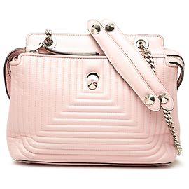 Fendi Pink Kleine Lammleder DotCom Click Schultertasche Pink