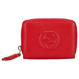 Gucci Soho Interlocking G Bifold Wallet Red