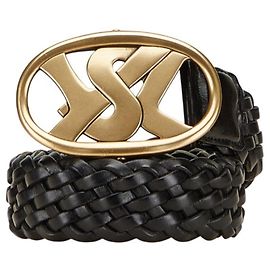 Cinto com fivela logo YSL da Saint Laurent Preto