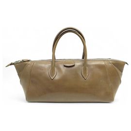 Hermès HERMES PARIS BOMBAY 27 CM BRAUNES BOXLEDER HANDTASCHE Braun