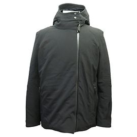 Hermès HERMES JACKET DOWN COAT WITH HOOD 48 M BLACK SKI EQUESTRIAN COAT Black