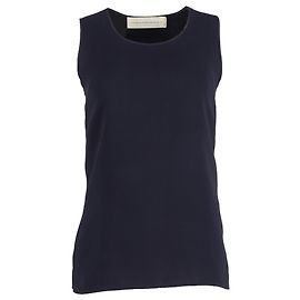 Victoria Beckham Tanktop aus marineblauer Viskose Blau Marineblau
