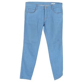 Jeans droit Miu Miu en denim bleu clair Bleu Bleu clair