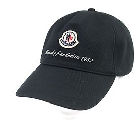 Boné de beisebol Moncler com patch de logo Preto