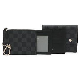 Cartera Compacta Modular Damier Graphite Louis Vuitton Negro