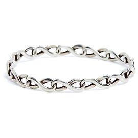 Tiffany & Co Tiffany And Co Infinity Sterling Silver Bangle Bracelet Silvery