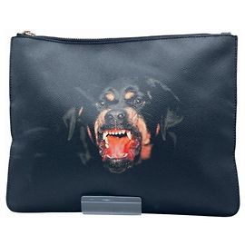 Borsa clutch nera Rottweiler Givenchy per uomini Nero