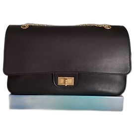 Borsa 2.55 Maxi Chanel Nero Oro Nero