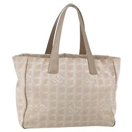 CHANEL Nova Bolsa Tote de Viagem Nylon Rosa Ouro CC Auth BA6476 Rosa Dourado