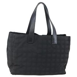 CHANEL Nuova Borsa Tote da Viaggio Nylon Nera CC Auth BA6319 Nero
