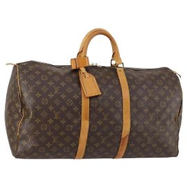 LOUIS VUITTON Sac Boston Monogram Keepall 55 M41424 LV Auth 143247 Monogramme