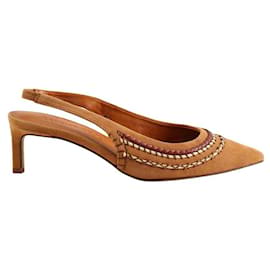 Ulla Johnson Saltos de camurça cor camel Camelo