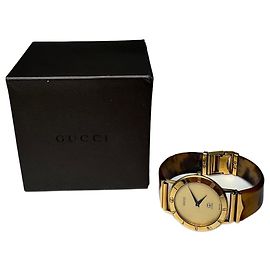 Relógio Gucci vintage dourado marrom Dourado