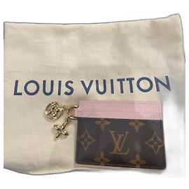 Louis Vuitton LV Monogram Charm Card Holder Pink