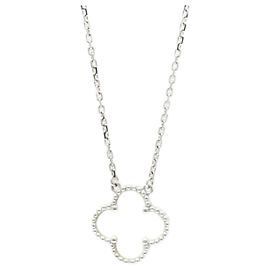 Vintage Alhambra Anhänger Halskette von Van Cleef & Arpels Silber