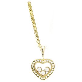 Collar Péndulo Chopard Happy Diamonds Dorado