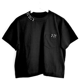 Camiseta Top Piercing Sacai Negro