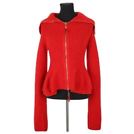 Alexander Mcqueen Rote Wolljacke Rot