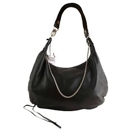 Sonia Rykiel Bolsa de ombro de couro preto Preto