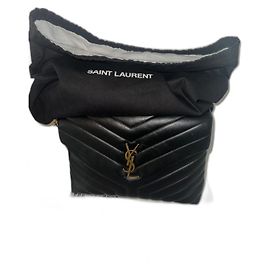 Borsa Yves Saint Laurent Loulou Medium in pelle nera Nero
